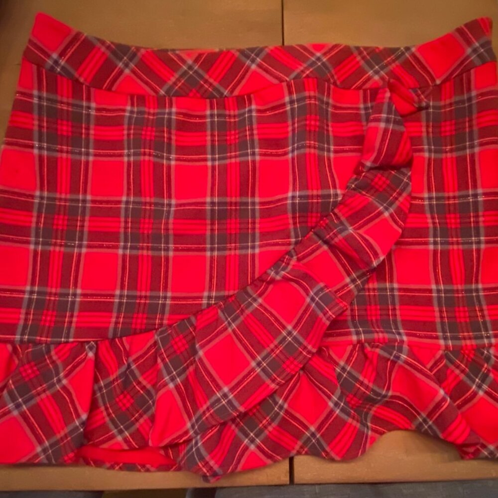 Vineyard Vines Red Tartain Plaid Skirt Size 24